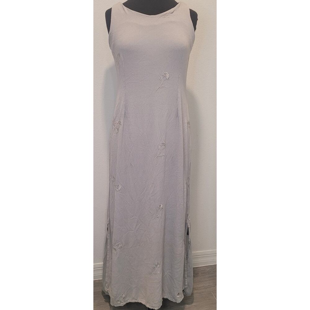 VTG Johnny Was Embroidered Maxi Dress M Boho Cottagecore